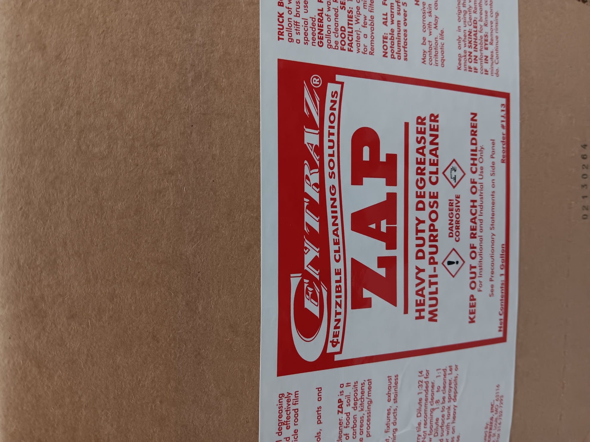 Picture of CENTRAZ ZAP HEAVY DUTY DEGREASER Sold by 1 Gallon