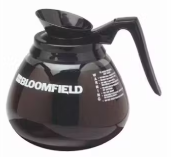 Picture of BLOOMFIELD IND. Decanter, regular, glass, with BLACK HANDLE