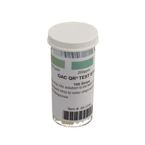 Picture of Litmus Test Strips, for quaternary ammonia compounds " QUAT", waterproof vial with color-coded test chart (100 strips per pack)