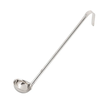 Picture of Ladle, 1/2 oz., 12"L overall, 10-1/2"L handle, one-piece, stainless steel