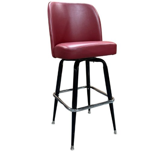 Picture of Bucket Barstool 19" Wine Mid/Club Bucket Seat with Heavy Duty Square Chrome Ring Base